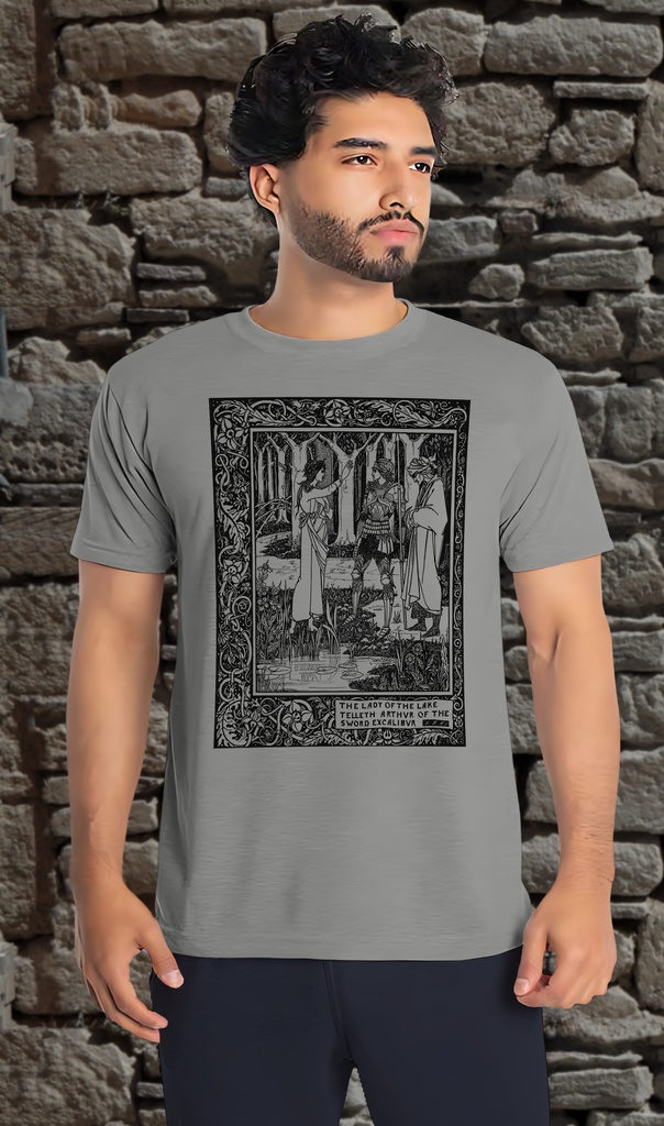 "Lady of the Lake from Morte d'Arthur (1893)" by Aubrey Beardsley T-Shirt Unisex