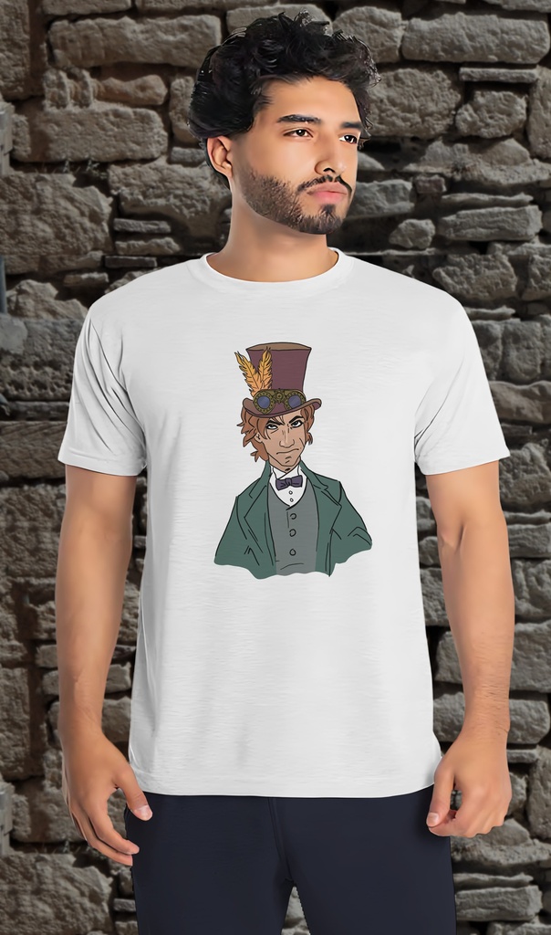 "Commandeur à Caylus - Jonas 2" T-Shirt Unisex (Small, White)