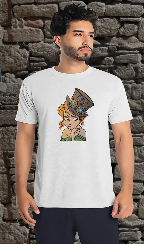 "Commandeur à Caylus - Lyra 1" T-Shirt Unisex (Small, White)