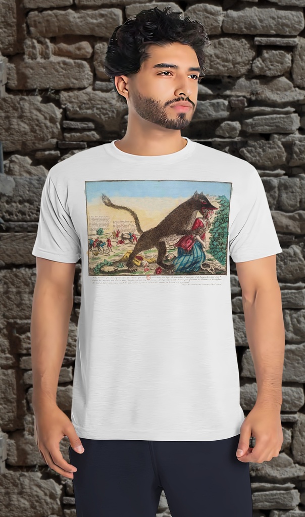 "Bete Gevaudan Story 2" T-Shirt Unisex (Small, White)