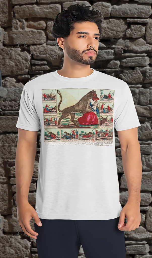 "Bete Gevaudan Story 1" T-Shirt Unisex (Small, White)