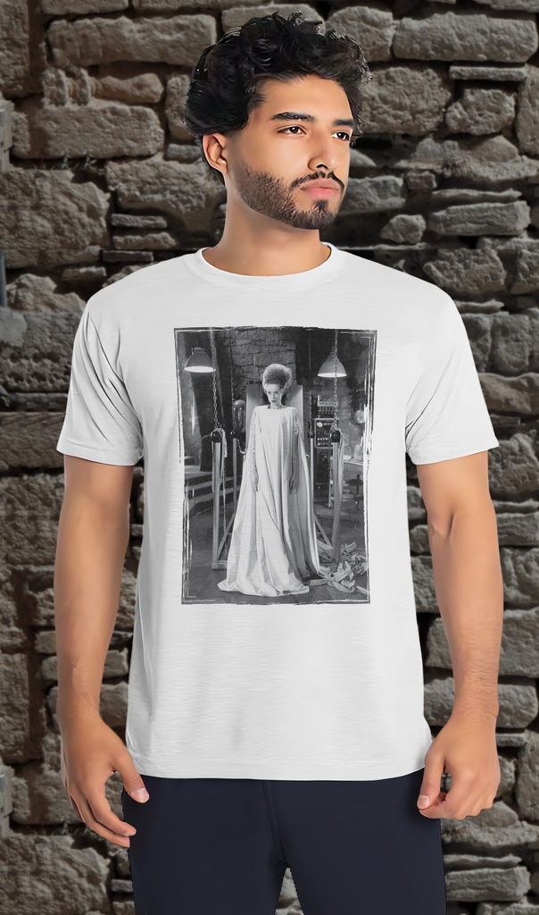 "Bride of Frankenstein - Film" T-Shirt Unisex (Small, White)