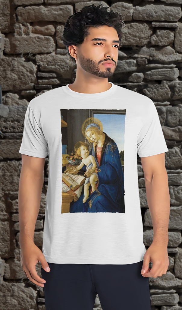 "The Virgin and Child" by Sandro Botticelli T-Shirt Unisex