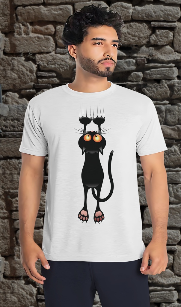 "Cat Claws" T-Shirt Unisex (Small, White)