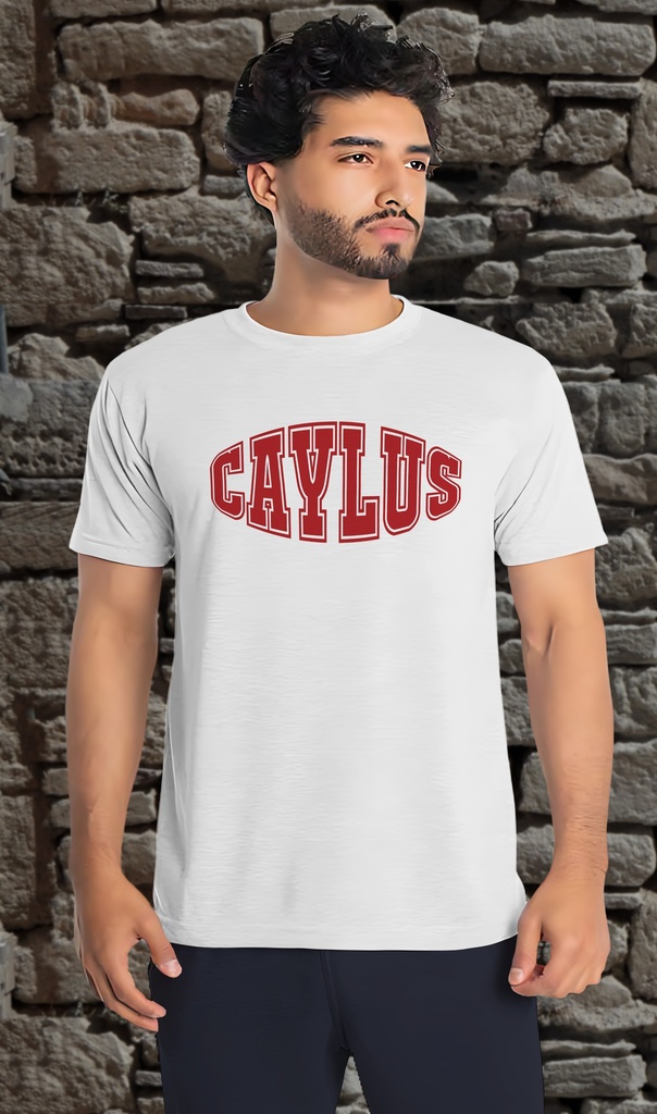 "Caylus College - Red" - Unisex T-Shirt (Small, White)