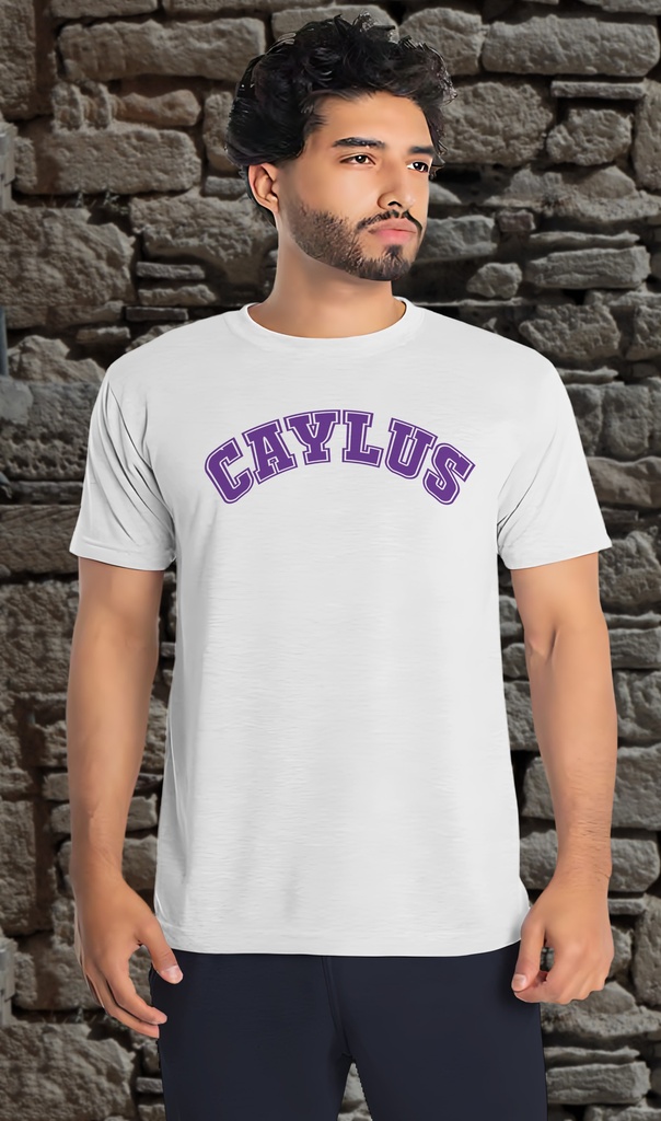 "Caylus University - Purple" - Unisex T-Shirt (Small, White)