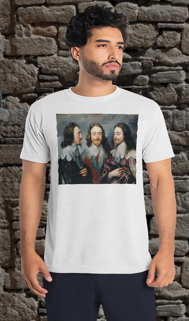 "Charles I - Triple Portrait 1635" by Anthonis van Dyck T-Shirt Unisex