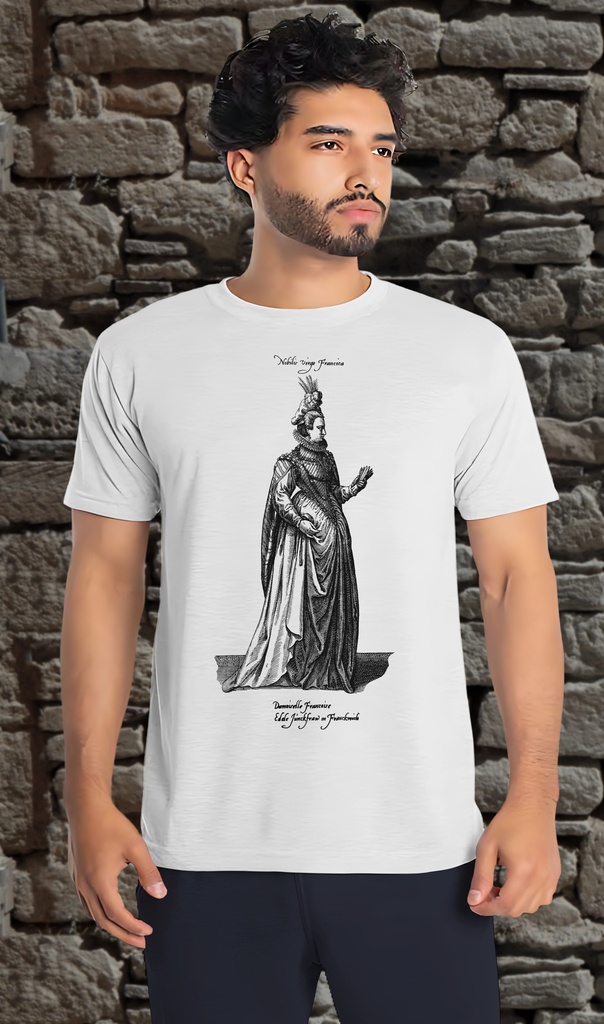 "Costume - Damoiselle Francoise" Unisex T-Shirt (Small, White)