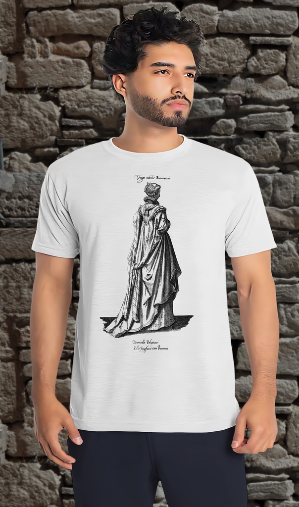 "Costume - Damoiselle Bolognese" Unisex T-Shirt (Small, White)