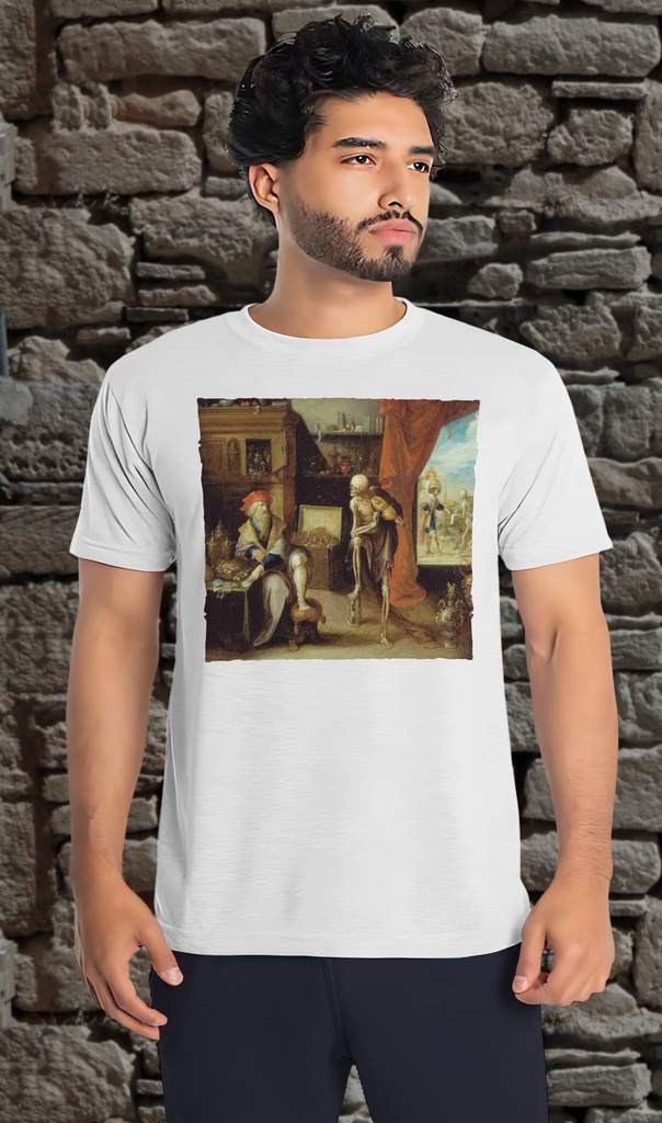 "Allegory of Richness" by Frans Francken II T-Shirt Unisex (Small, White)