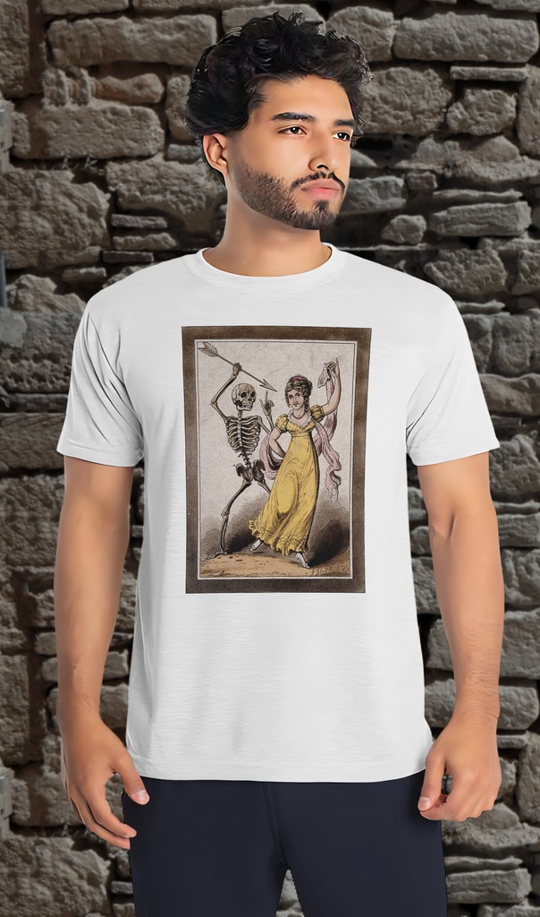 "Death and the Dancer" T-Shirt Unisex (Small, White)