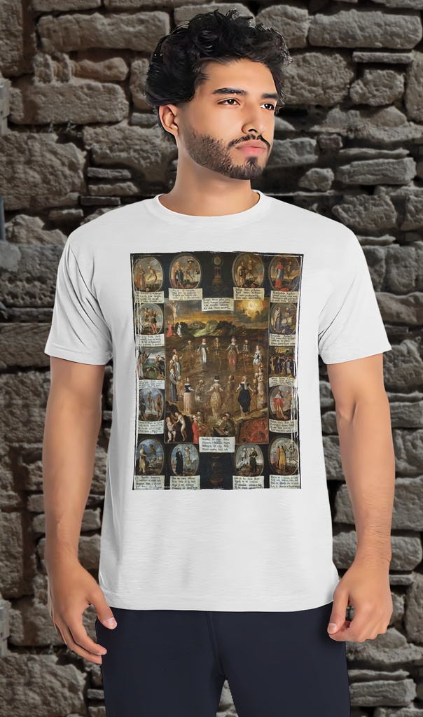 "Dance of Death" T-Shirt Unisex (Small, White)