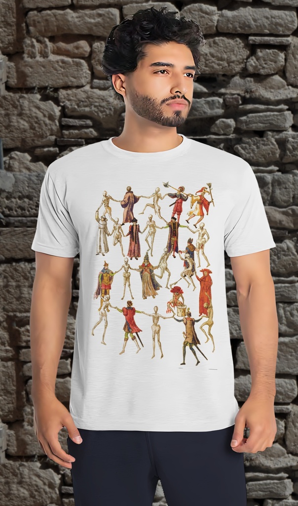 "The Dance of Death" T-Shirt Unisex (Small, White)