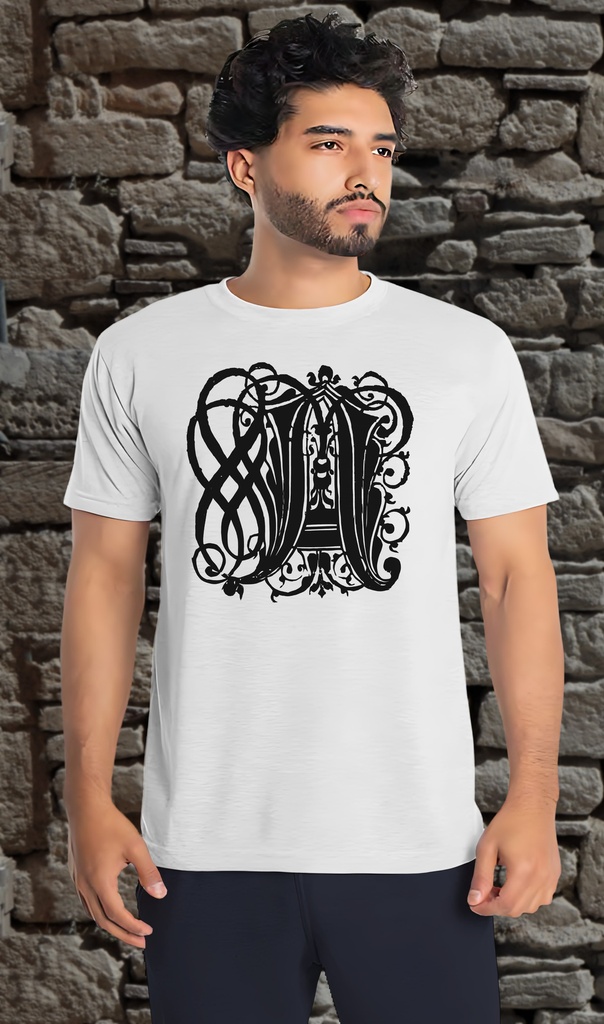 Alphabet "Kunstrichtigesch Floral" T-Shirt Unisex