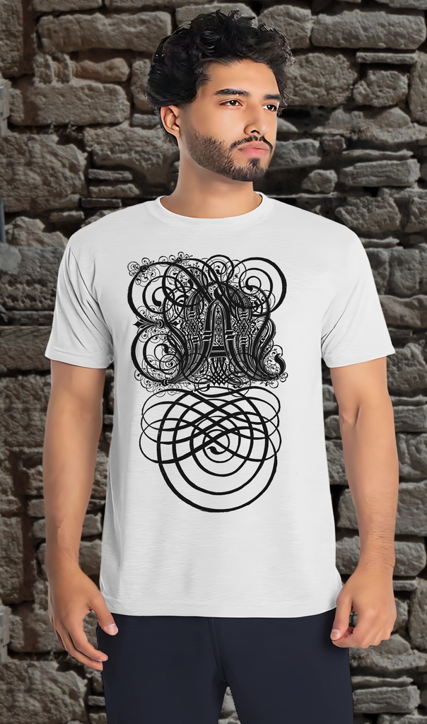 Alphabet "Kunstrichtigesch Extreme" T-Shirt Unisex (Small, White)