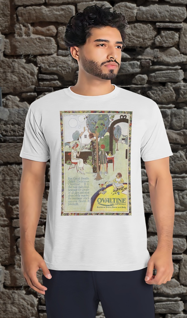"Ovaltine" T-Shirt Unisex (Small, White)