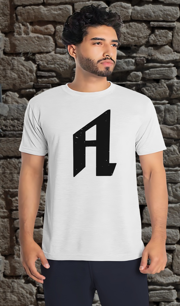 Alphabet "Robin Hood" T-Shirt Unisex (Small, White)