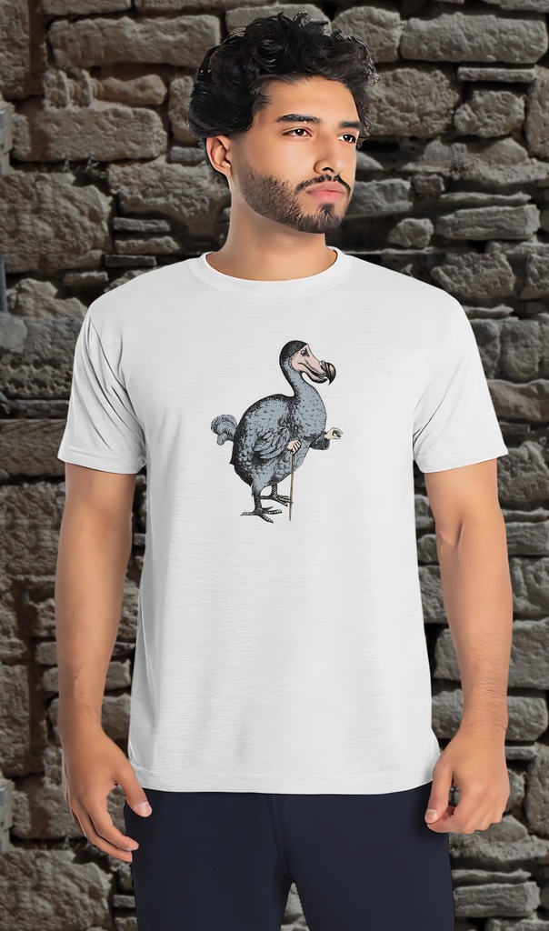 "Alice in Wonderland - Dodo" T-Shirt Unisex (Small, White)