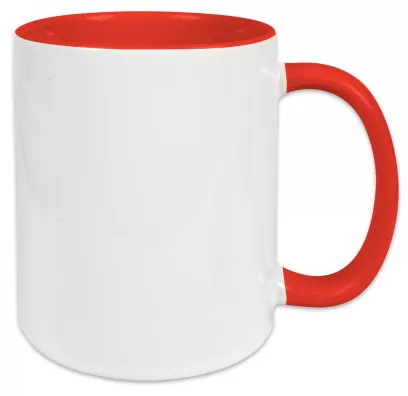 Classic Ceramic Mug with Accent Colour