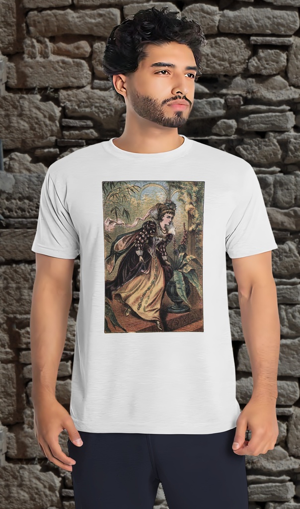 "Cinderella Running from the Ball" T-Shirt Unisex (Small, White)