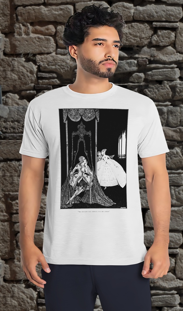 "Donkeyskin - He Thought" T-Shirt Unisex (Small, White)