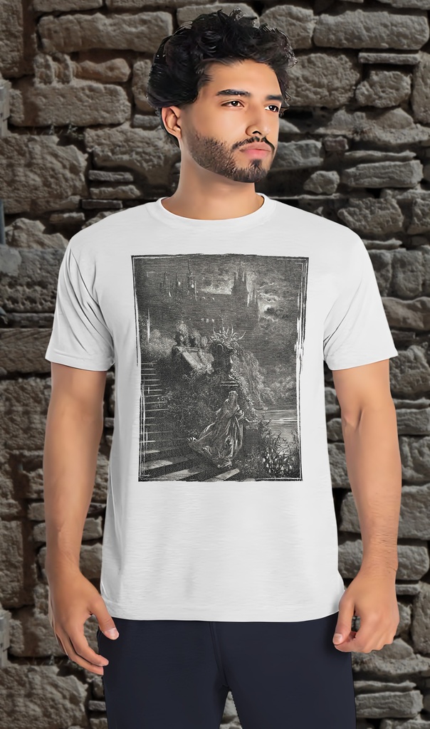 "Donkeyskin - Running from the Castle" T-Shirt Unisex (Small, White)