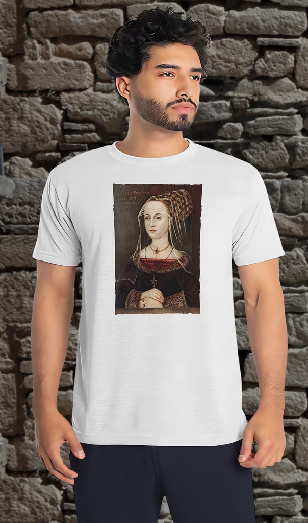 "Elizabeth Woodville - Portrait 2" T-Shirt Unisex (Small, White)