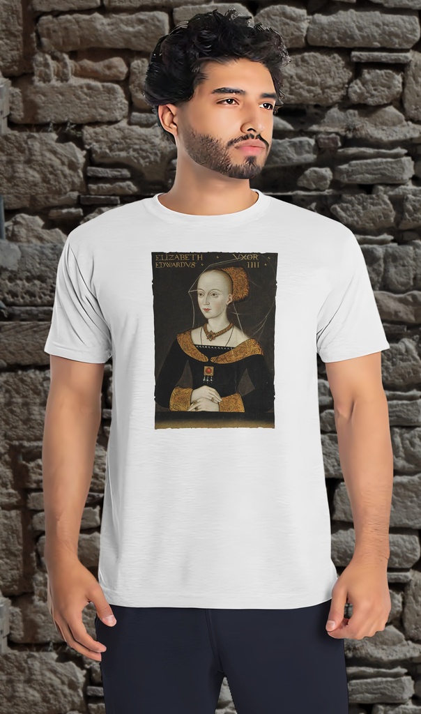 "Elizabeth Woodville - Portrait 3" T-Shirt Unisex (Small, White)