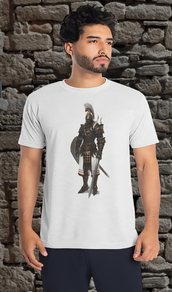 "Fantasy Knight 1" T-Shirt Unisex (Small, White)