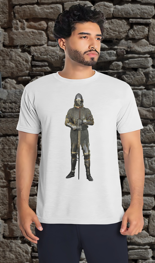"Fantasy Knight 6" T-Shirt Unisex (Small, White)