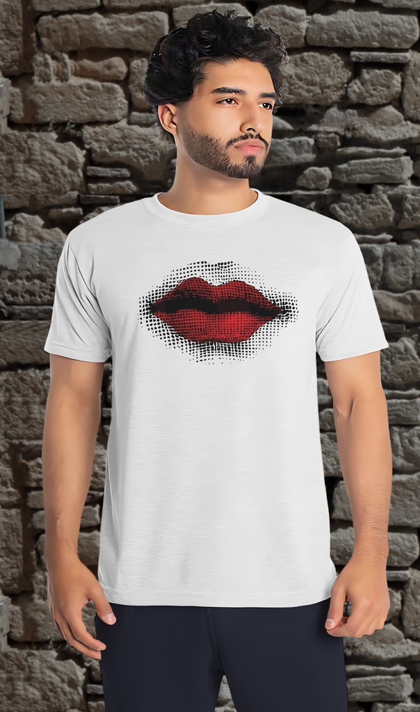 "Fornasetti - Lips" T-Shirt Unisex (Small, White)