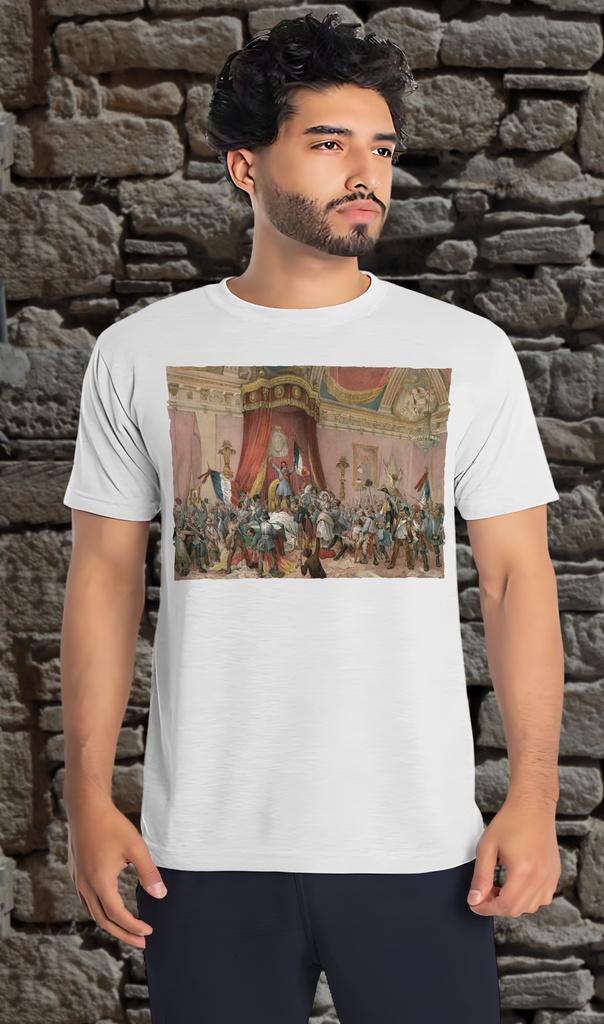 "French Revolution - Tuileries 1848" T-Shirt Unisex (Small, White)
