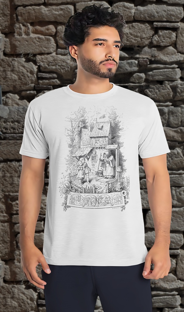 "Hansel and Gretel" T-Shirt Unisex (Small, White)