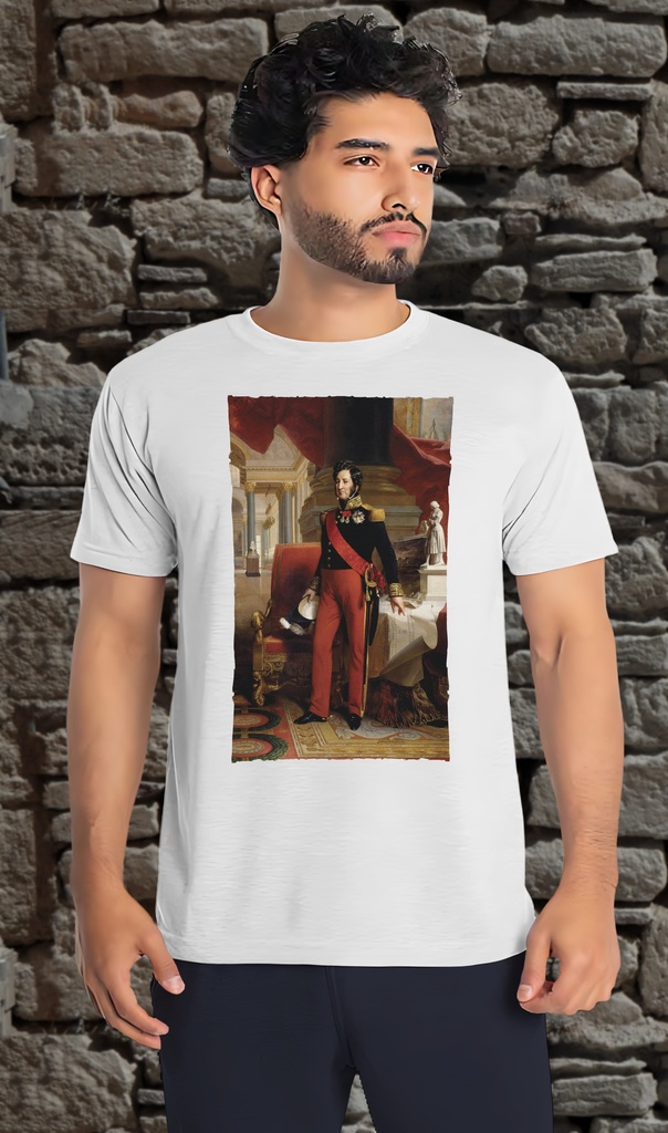 "Louis Philippe I" T-Shirt Unisex (Small, White)