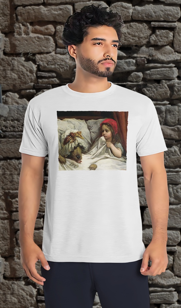 "Little Red Riding Hood Painting" by Gustave Dore T-Shirt Unisex