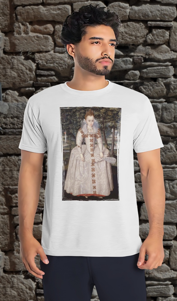 "Elizabeth Stuart - Queen of Bohemia" T-Shirt Unisex (Small, White)