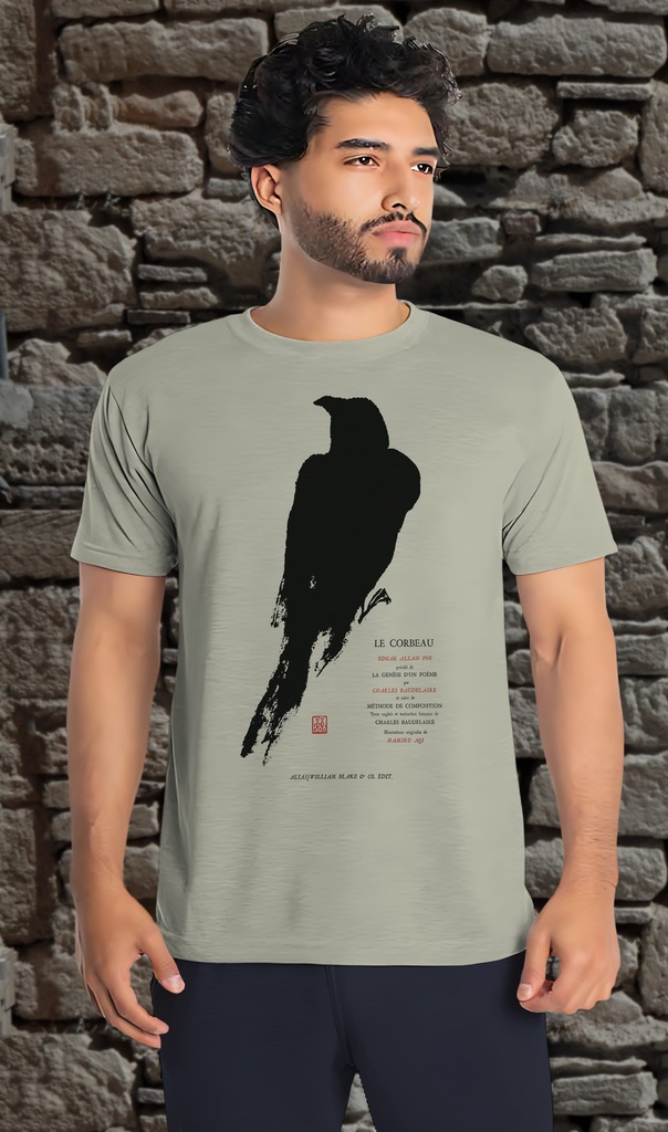"Edgar Allan Poe - The Raven Book Cover" Unisex T-Shirt