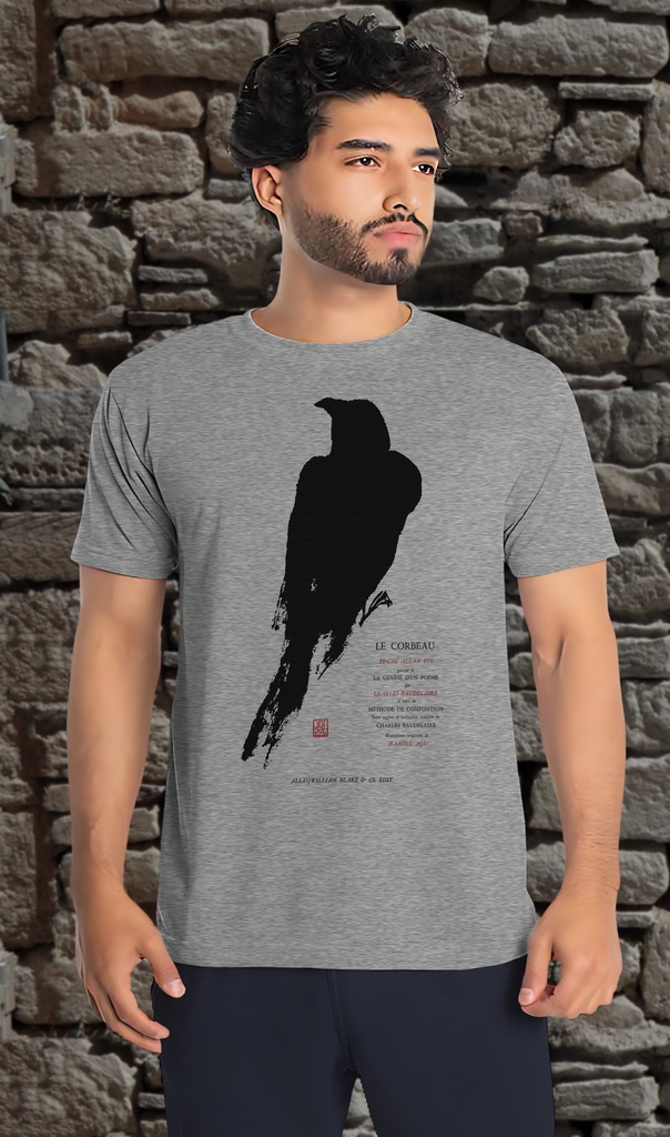 "Edgar Allan Poe - The Raven Book Cover" Unisex T-Shirt