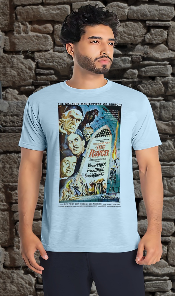 "Edgar Allan Poe - The Raven Movie Poster" Unisex T-Shirt