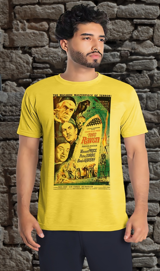 "Edgar Allan Poe - The Raven Movie Poster" Unisex T-Shirt