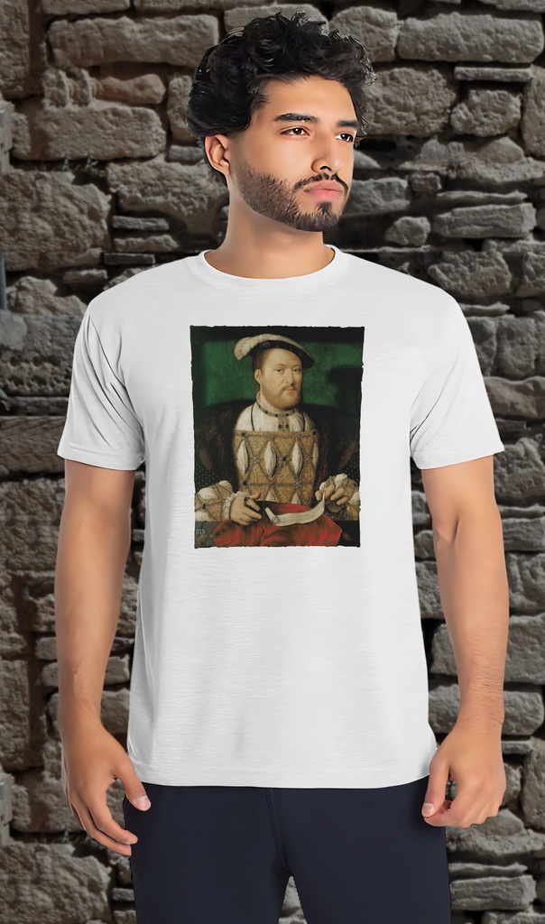 "Henry VIII - Portrait 1491" T-Shirt Unisex (Small, White)