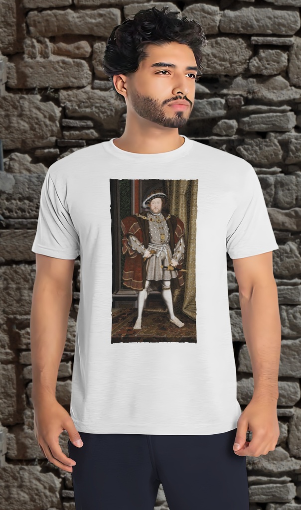 "Henry VIII - Full Length Portrait" T-Shirt Unisex (Small, White)