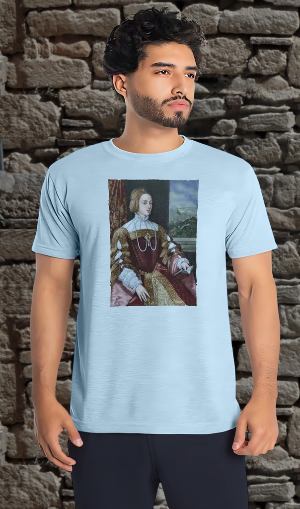 "Isabella of Portugal 1503-1539 Coloured Engraving from Portrait" T-Shirt Unisex