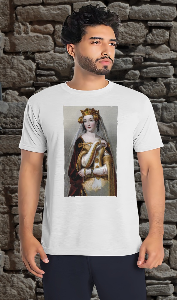 "Isabelle de France" T-Shirt Unisex (Small, White)