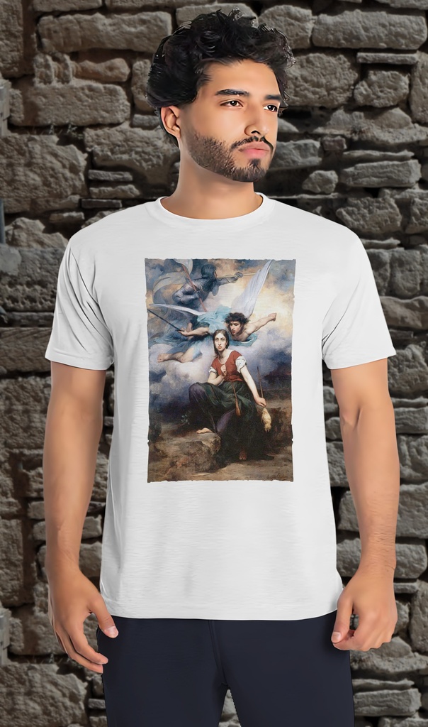 "Joan of Arc" by Eugene Thirion T-Shirt Unisex (Small, White)