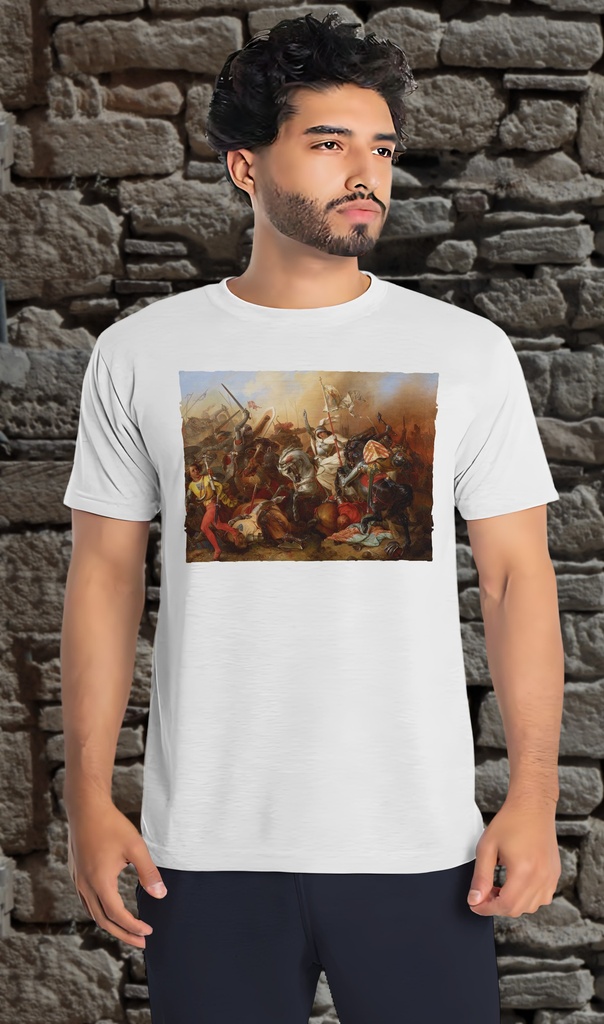 "Joan of Arc" by Gustav Lasinsky T-Shirt Unisex (Small, White)