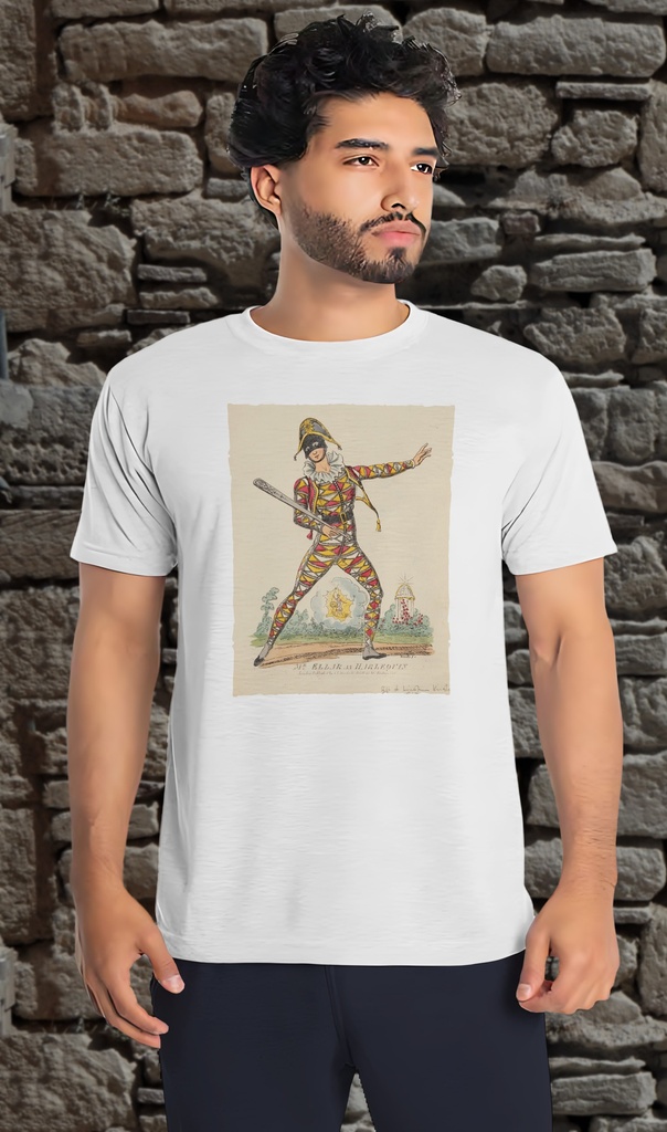 "Mr Ellar as Harlequin" T-Shirt Unisex (Small, White)