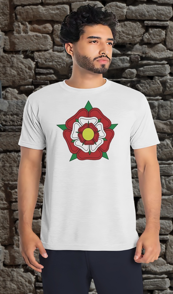 "Tudor Rose" T-Shirt Unisex (Small, White)