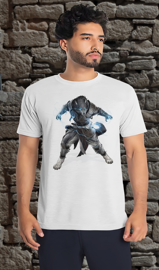 "Fantasy Monster 2" T-Shirt Unisex (Small, White)