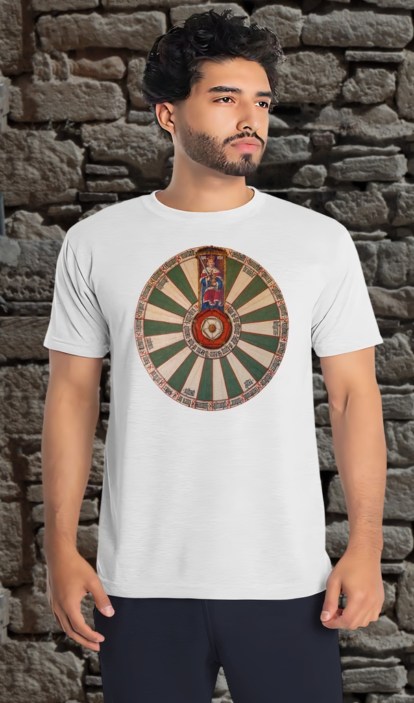 "King Arthurs Round Table at Winchester" T-Shirt Unisex (Small, White)